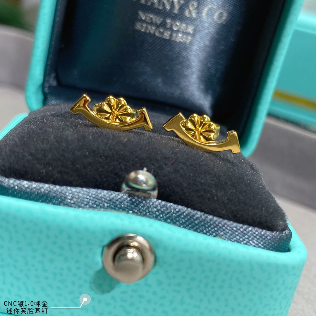 Tiffany & Co. Mini Smile Smooth Stud Earrings