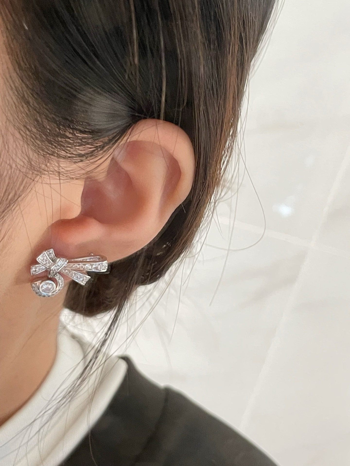 Tiffany & Co. Diamond-encrusted Butterfly Stud Earrings