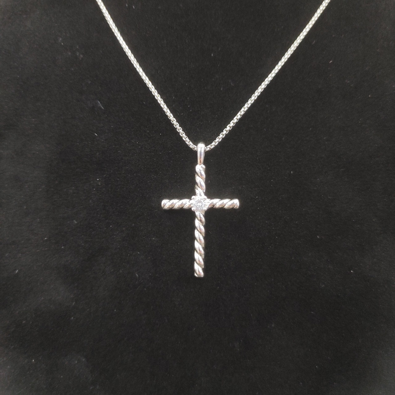 David Yurman Cross Necklace(Chain length 45+5cm delay chain Chain thickness 1.5mm)
