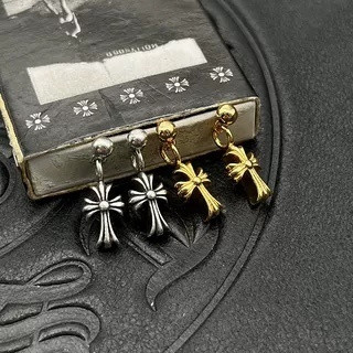 Ch*0me He**ts Cross Earrings