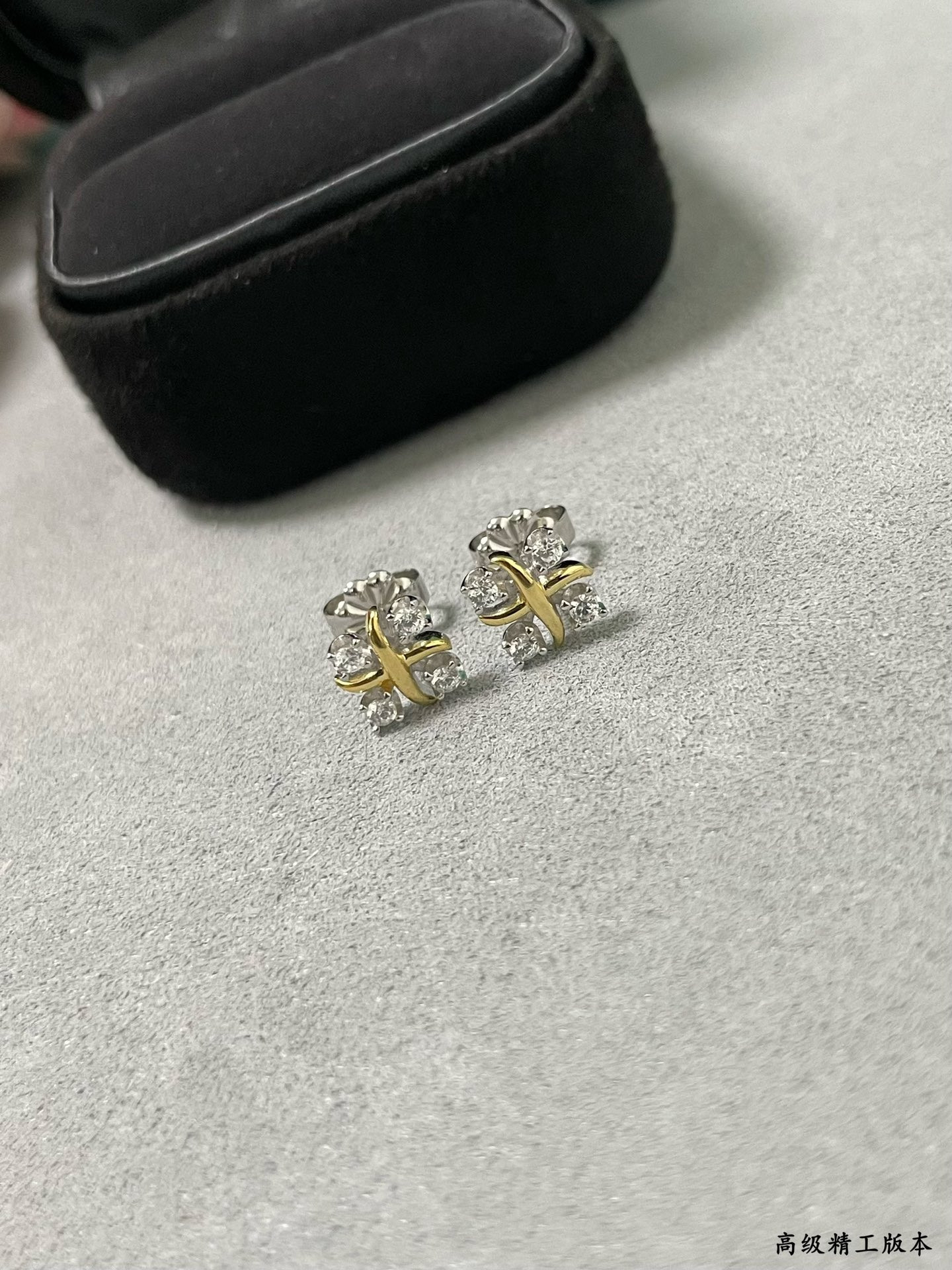 Tiffany & Co. Double Tone Cross Earrings