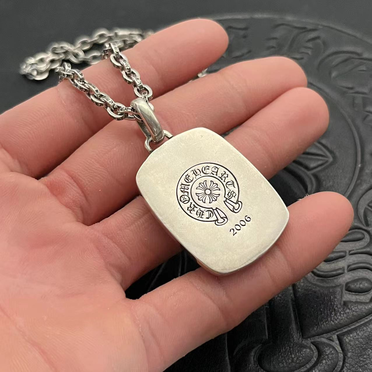 Ch*0me He**ts Vine Cross Necklace