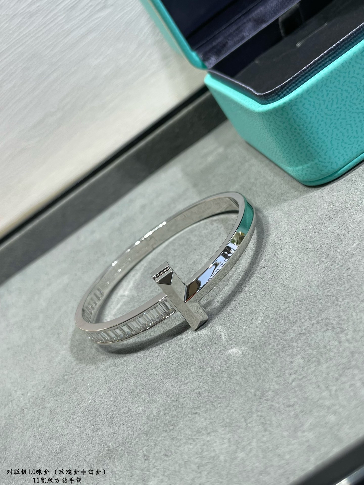 T*f*ny & Co. T1 Wide Square D1am0nd Bracelet