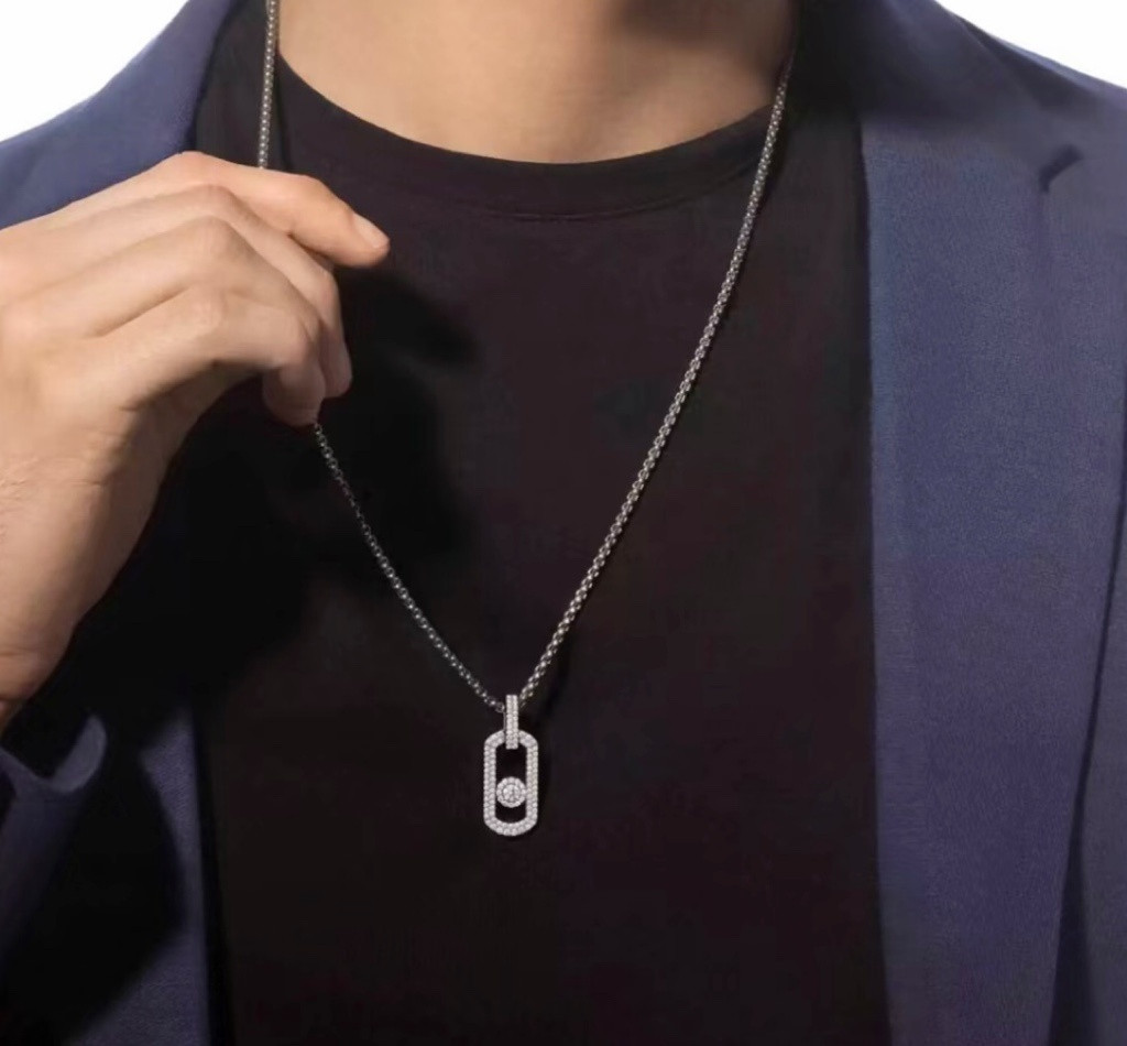 Messika Two-row D1am0nd Vertical Pendant Necklace