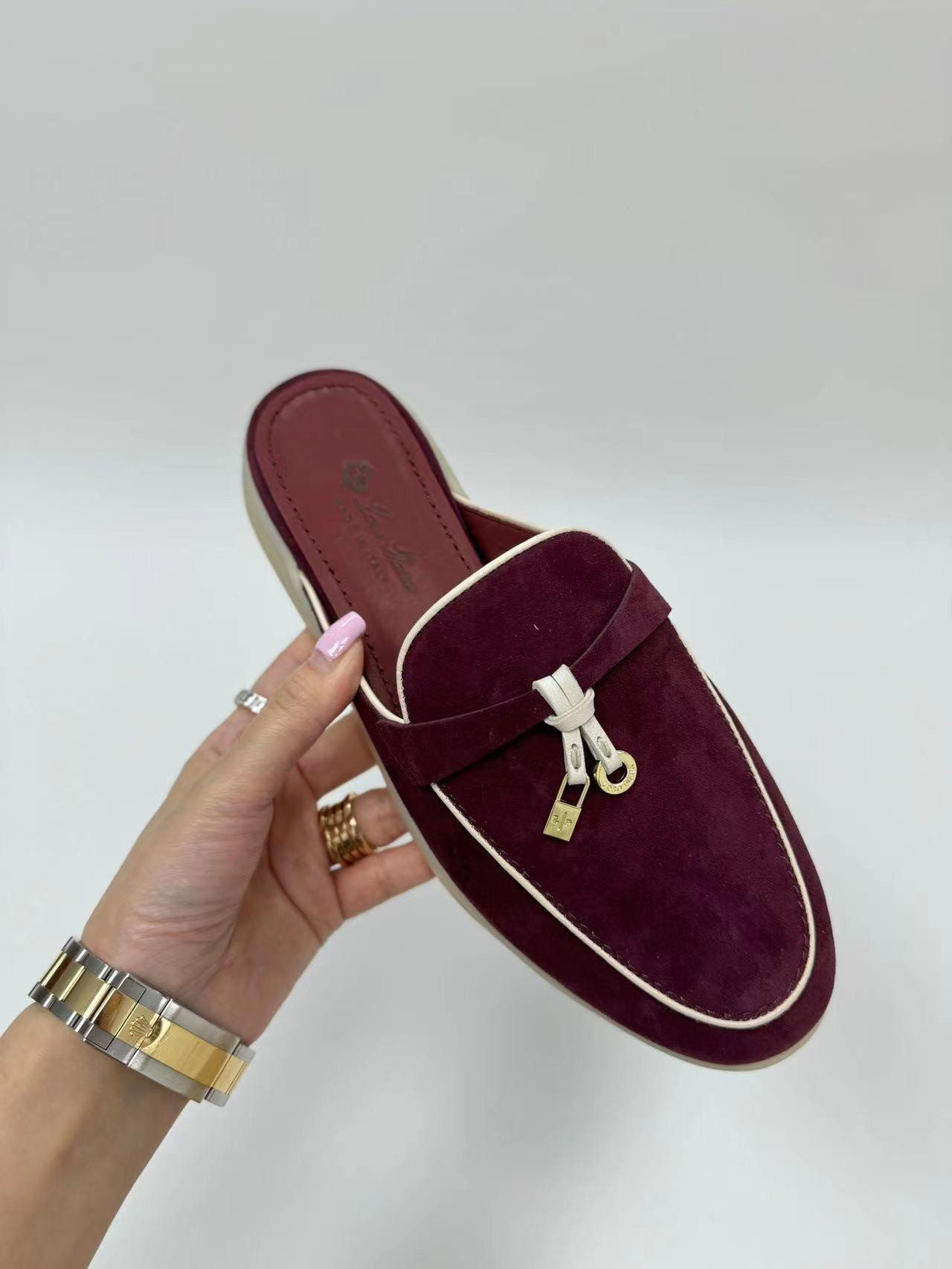 UA L0r0 P1ana  Babouche Charms Walk Moccasin Slipper Moccasin (Customized, No return No exchange)