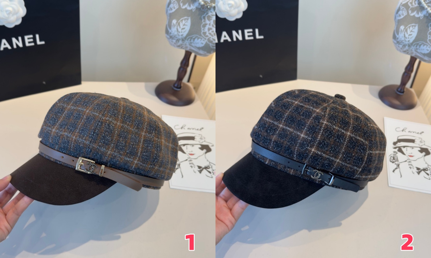 Chanel Newsboy Cap 57cm Head Circumference
