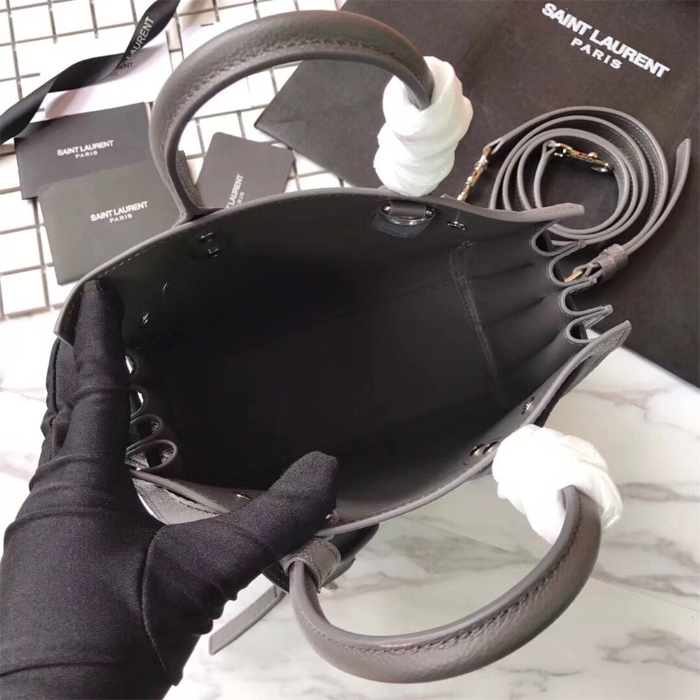 Y51 SAC DE JOUR NANO IN GRAINED LEATHER GREY