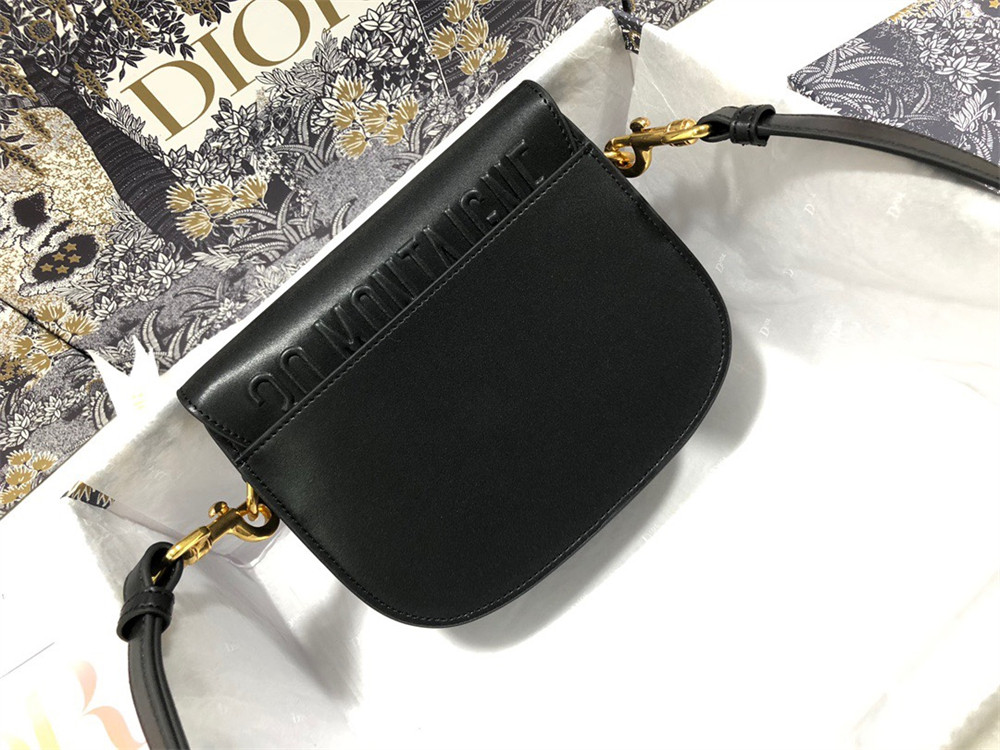 MEDIUM D10r BOBBY BAG Black Box Calfskin