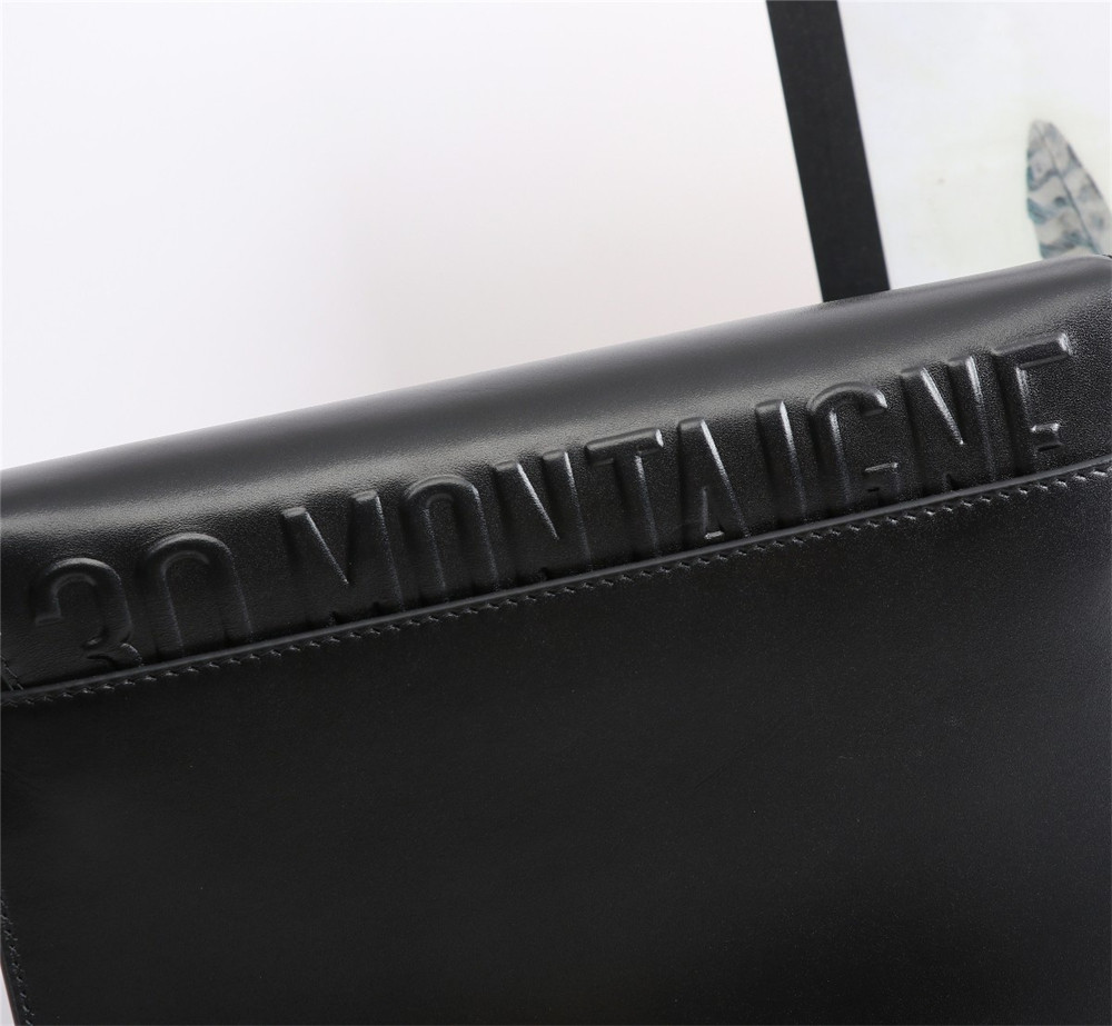 LARGE D10r BOBBY BAG Black Box Calfskin