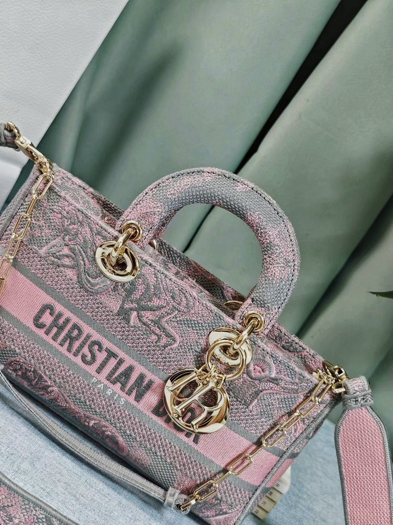 D10r MEDIUM LADY D-JOY BAG PINK