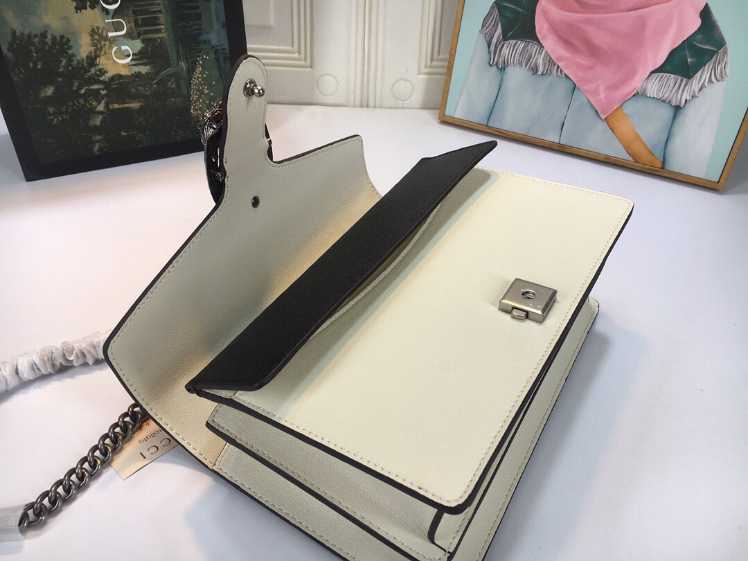 Gvc*1 DIONYSUS SMALL SHOULDER BAG WHITE 11"Wx7"Hx3.5"D