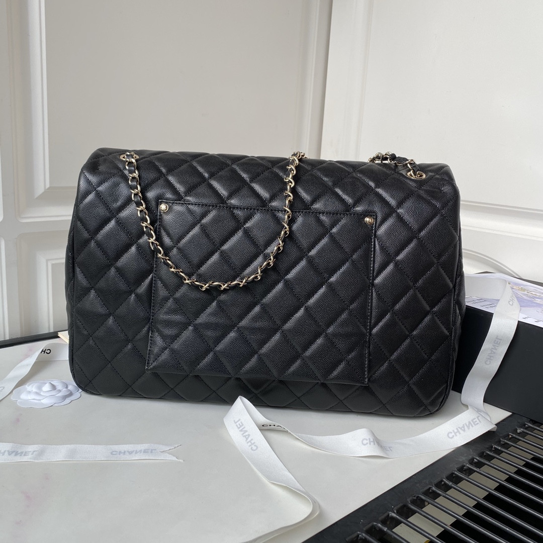Ch**el CLASSIC FLAP BLACK 28x38x12cm