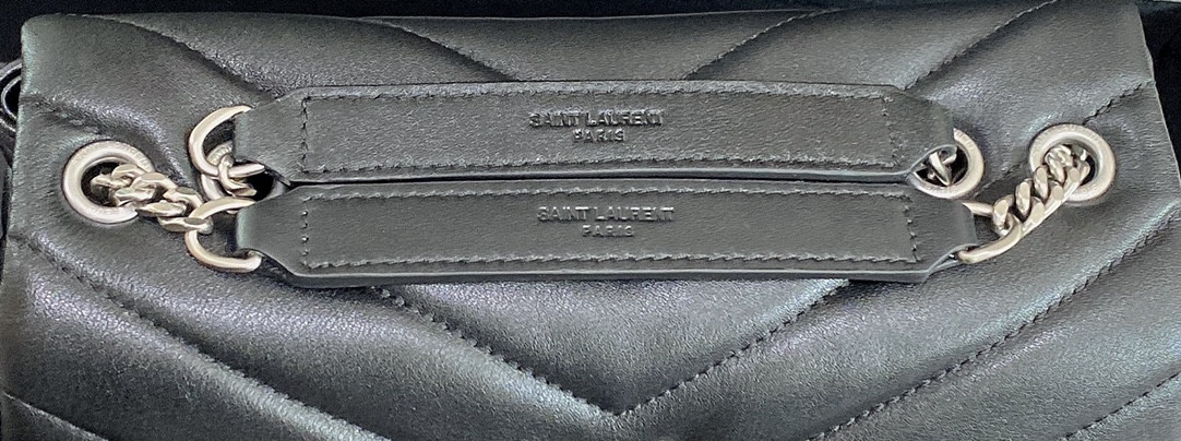 Y51 LOULOU SMALL IN QUILTED LEATHER BLACK SILVER 9 X 6.1 X 3.3 INCHES