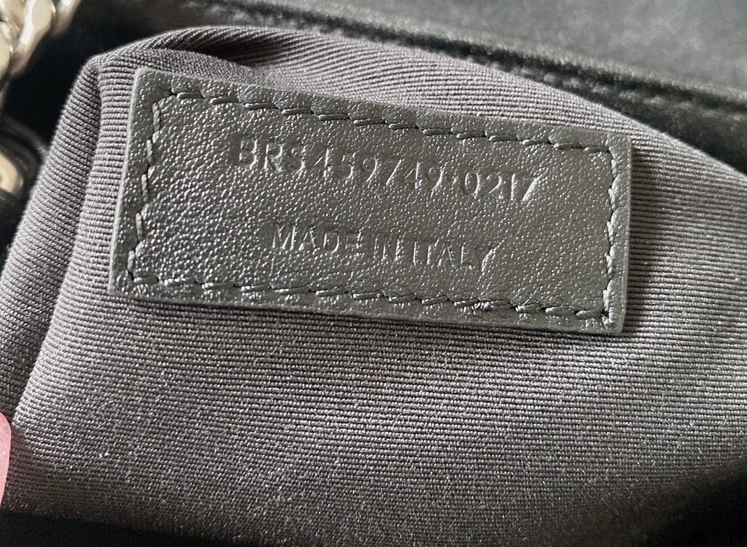 Y51 LOULOU MEDIUM IN QUILTED LEATHER BLACK Silver 12.5 X 8.6 X 3.5 INCHES