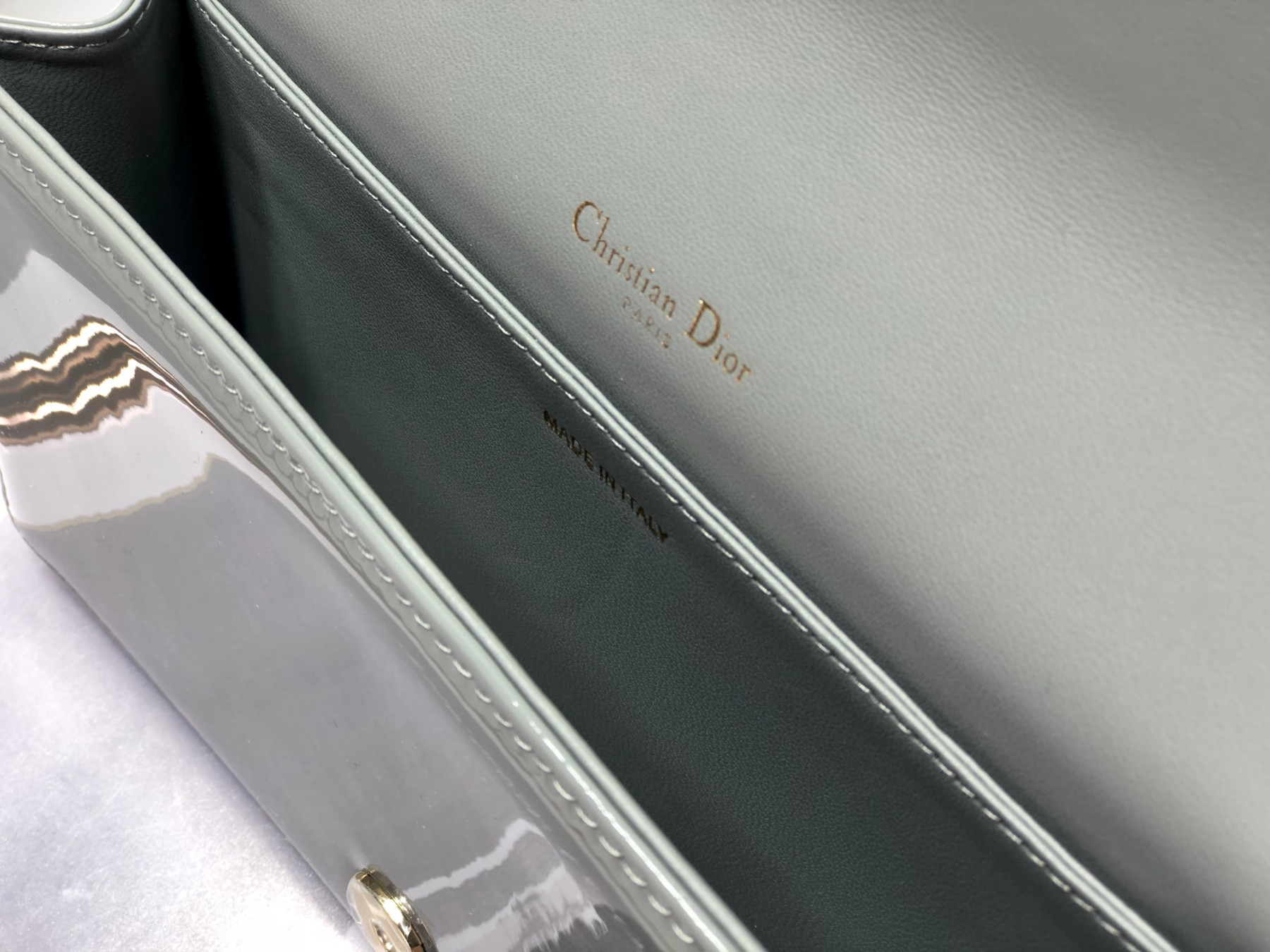 Lady D10r Pouch  Cloud Blue Cannage 8.5 x 4.5 x 1 inches