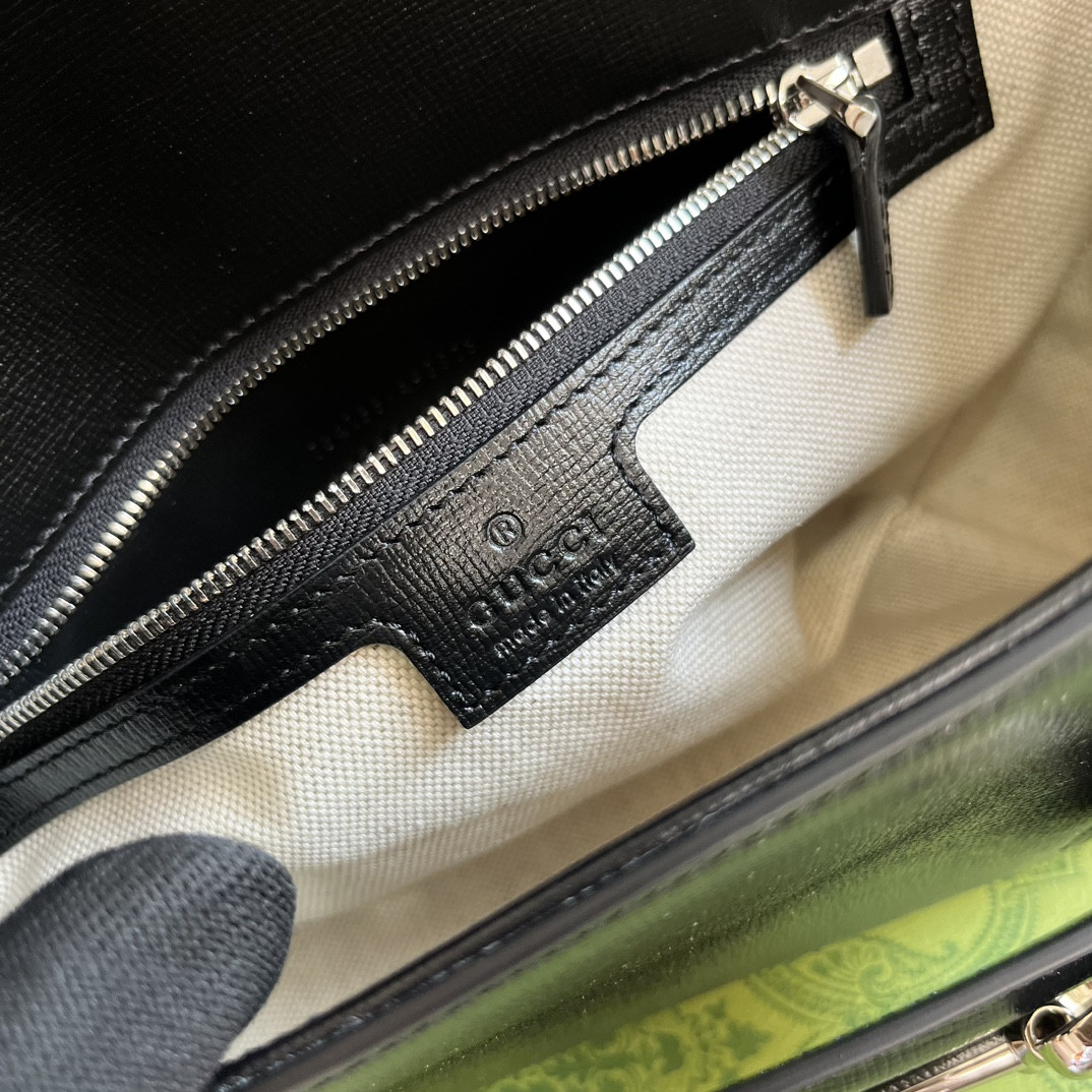 Gvc*1 HORSEBIT 1955 SMALL SHOULDER BAG Black 10.4"W x 6.7-4.1"H x 3.1-1.6"D