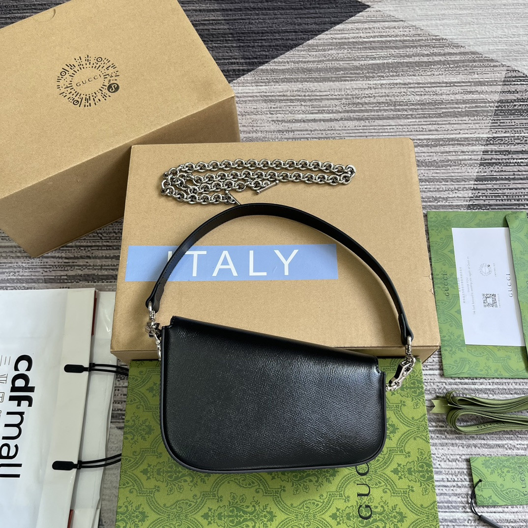 Gvc*1 HORSEBIT 1955 MINI SHOULDER BAG BLACK 7.7"W x 5-3.1"H x 2.4-1.2"D