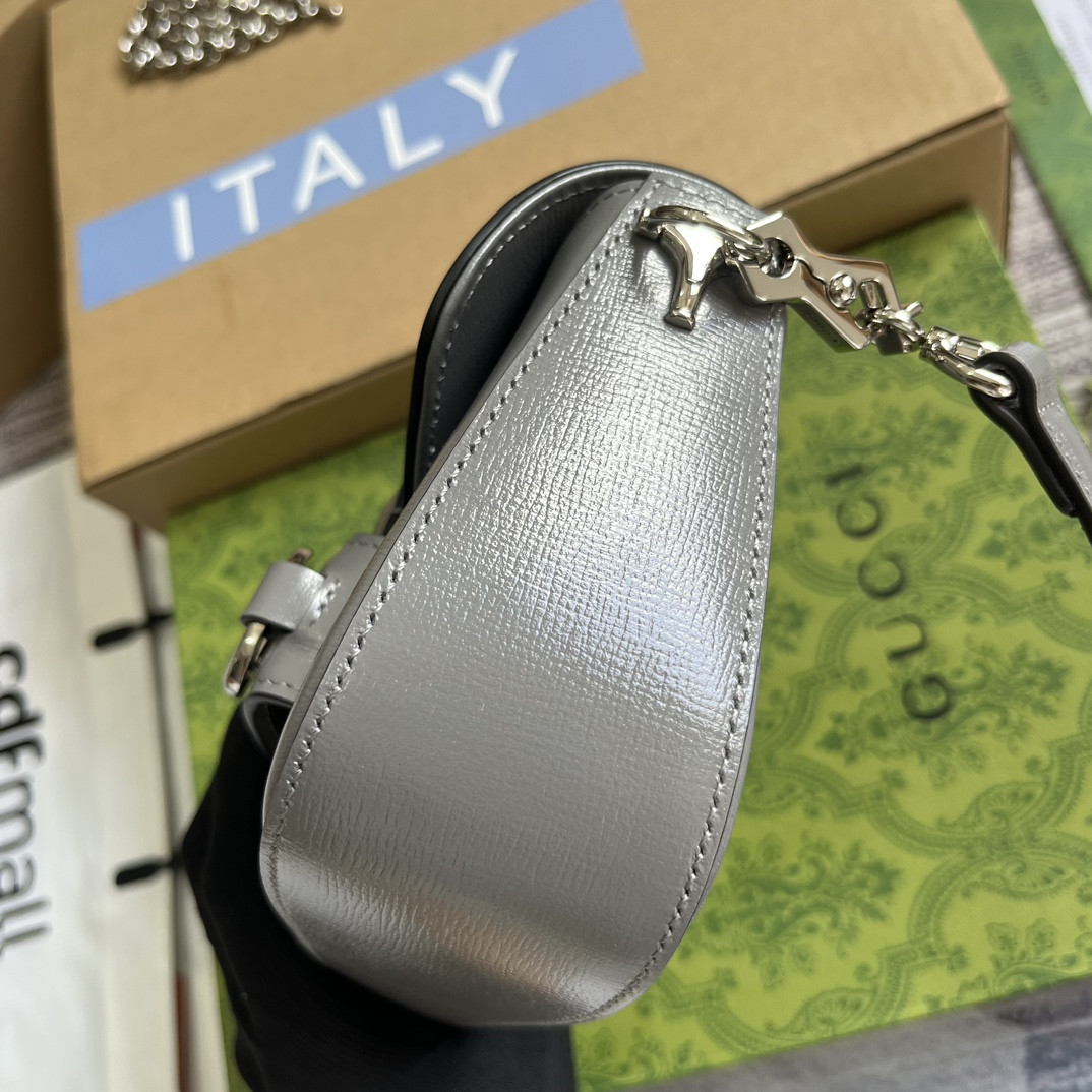 Gvc*1 HORSEBIT 1955 MINI SHOULDER BAG GRAY 7.7"W x 5-3.1"H x 2.4-1.2"D