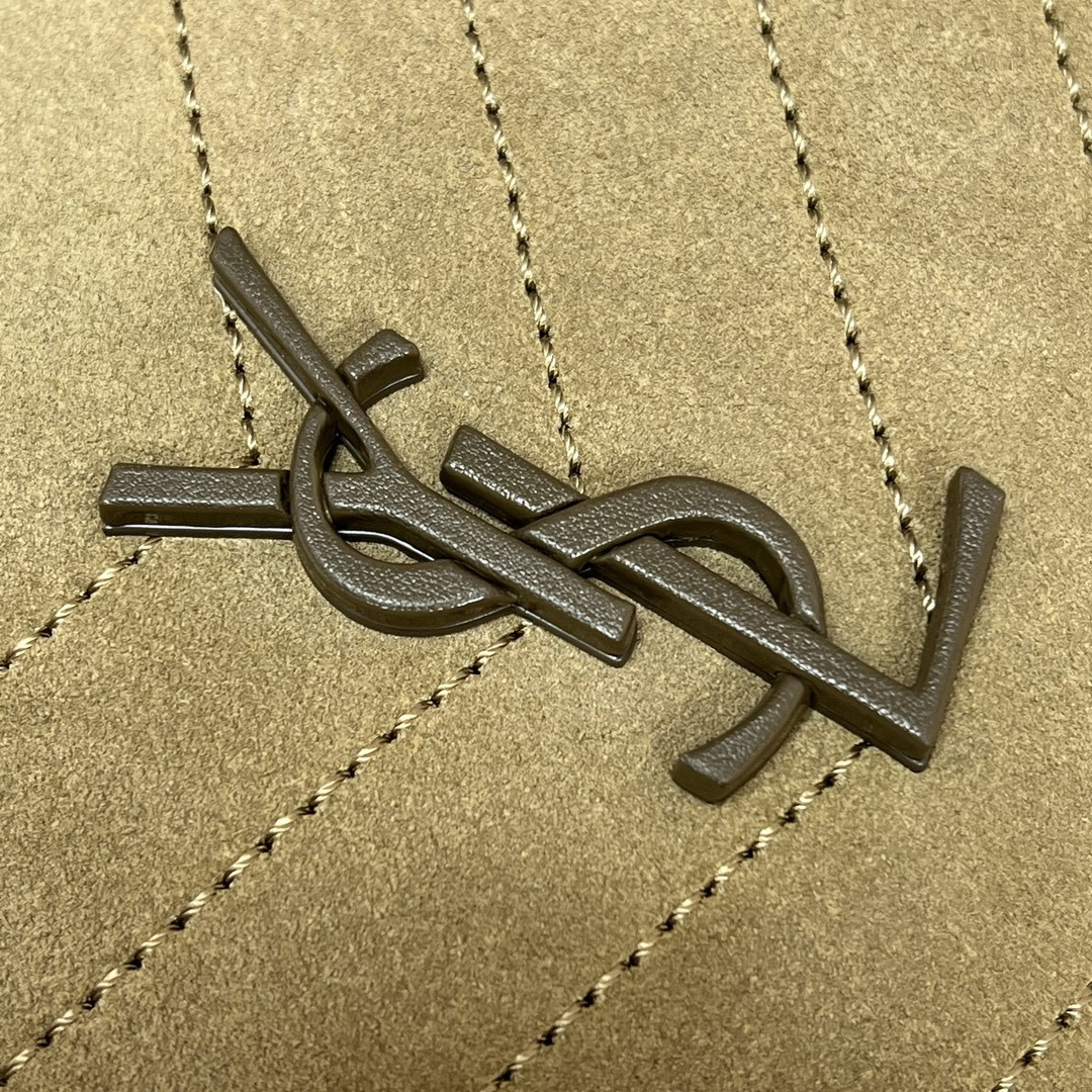 Y51 NIKI MEDIUM SHOPPING IN SUEDE BARLEY GREEN 12.9 X 10.6 X 4.5 INCHES