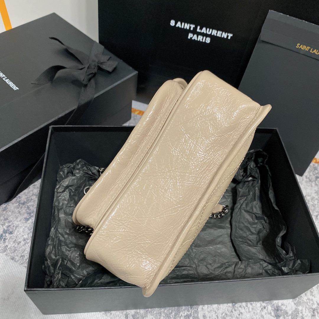 Y51 NIKI BABY IN VINTAGE LEATHER BEIGE 8.2 X 6 X 2.9 INCHES