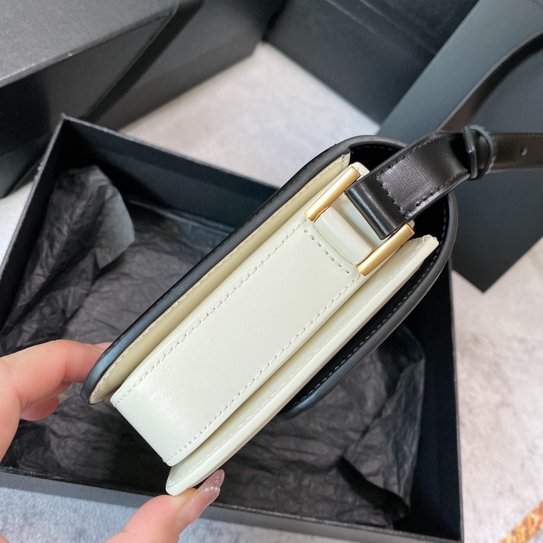 Y51 SOLFERINO SMALL SATCHEL IN BOX Sa1nt Lau*nt BLACK 7.4 X 5.1 X 1.9 INCHES