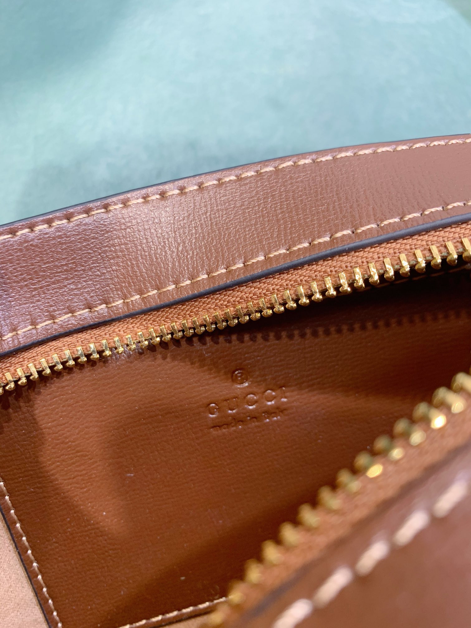 Gvc*1 HORSEBIT 1955 SMALL SHOULDER BAG BROWN 7.9"W x 5.1"H x 2.4"D