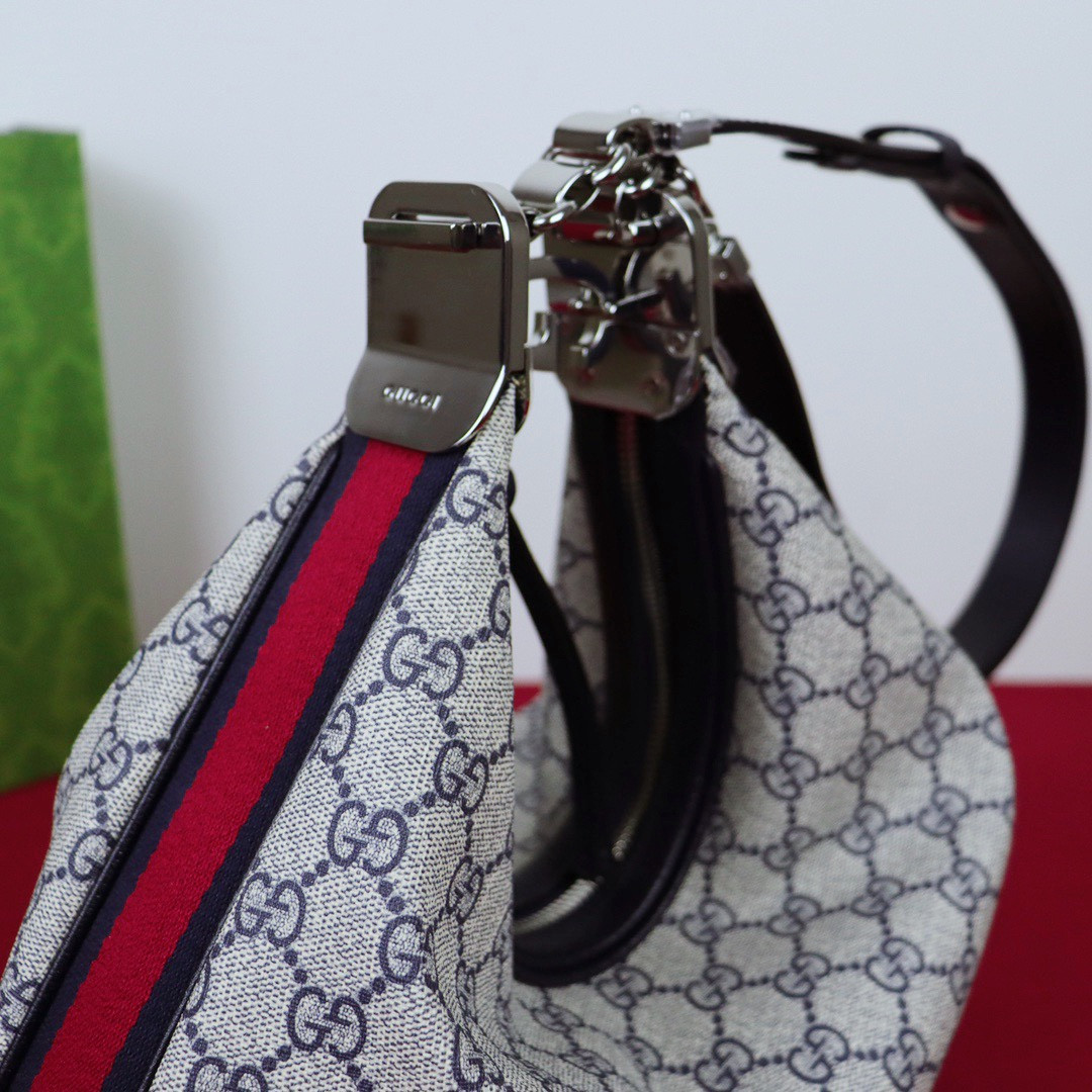 Gvc*1 ATTACHE MEDIUM SHOULDER BAG BEIGE BLUE 13.8″W x 12.6″H x 2.4″D