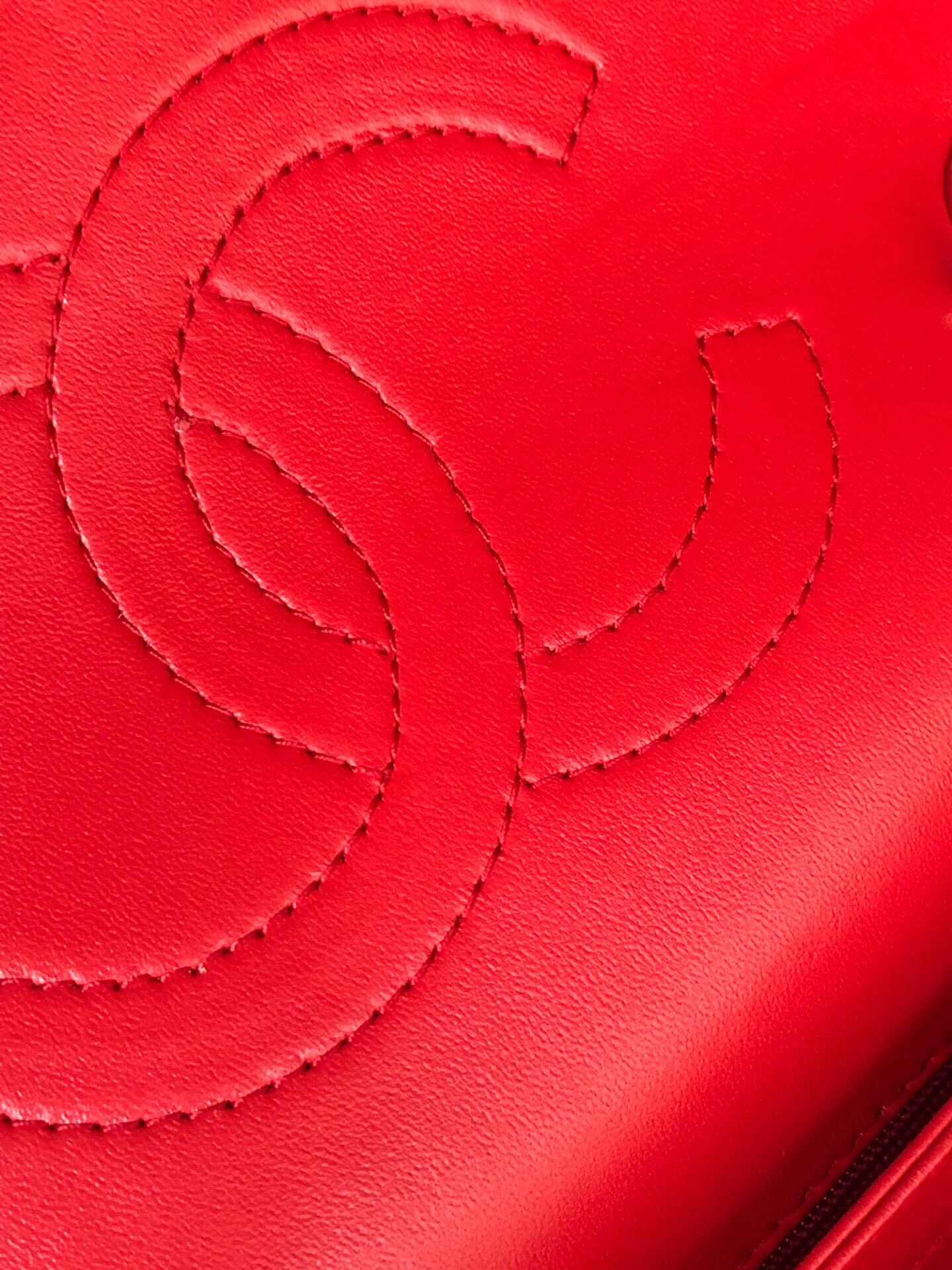 Ch**el FLAP BAG WITH TOP HANDLE 6.6 × 9.8 × 4.7 in