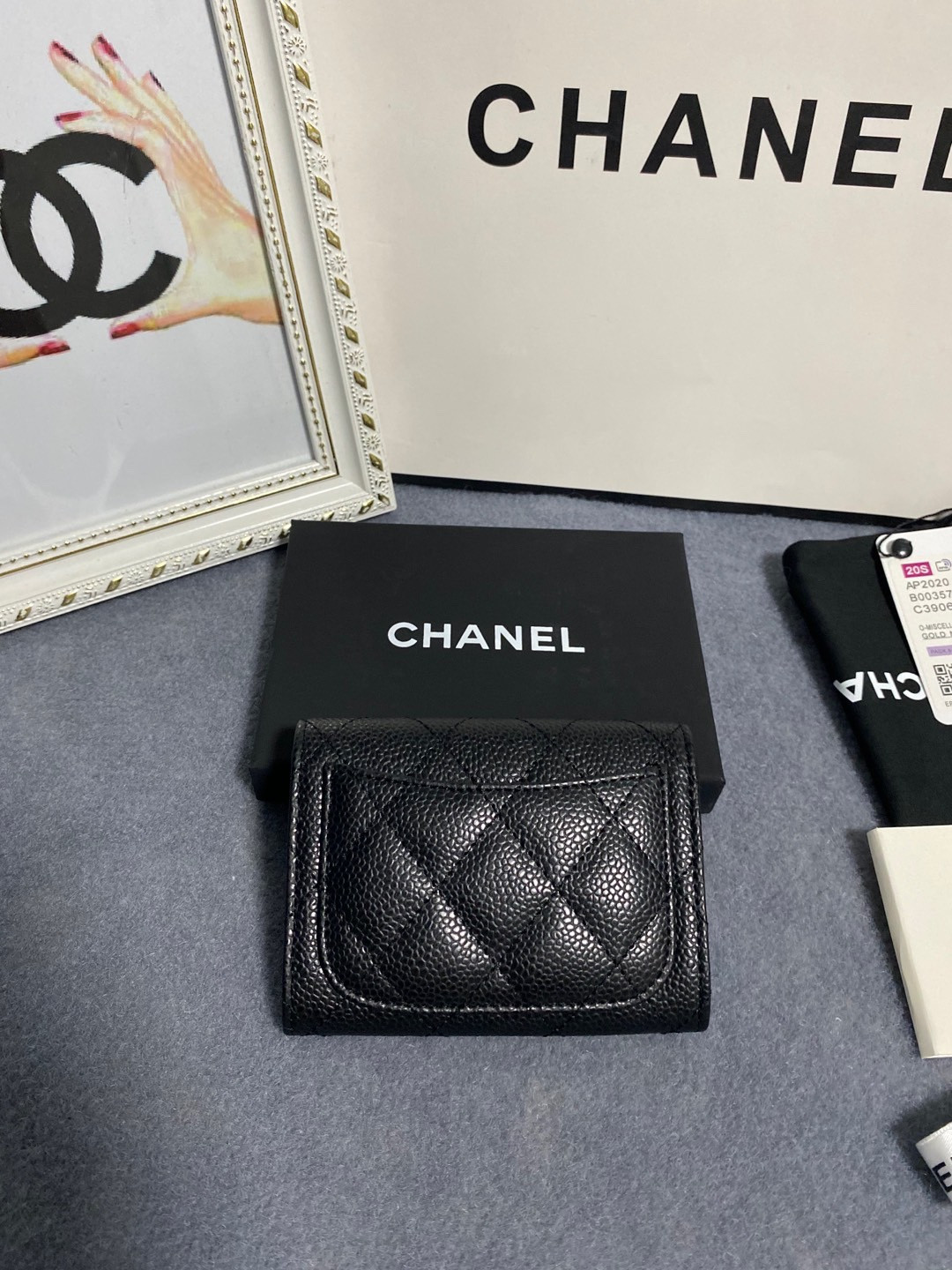 Ch**el FLAP WALLET 12 x 8.5cm