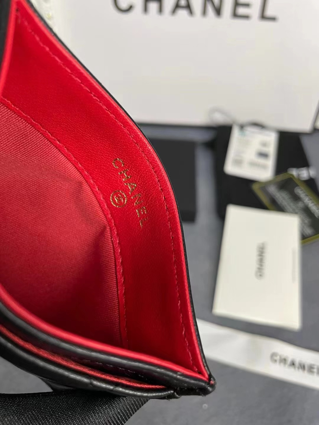 Ch**el CARD HOLDER 11.2×7.5×0.5cm