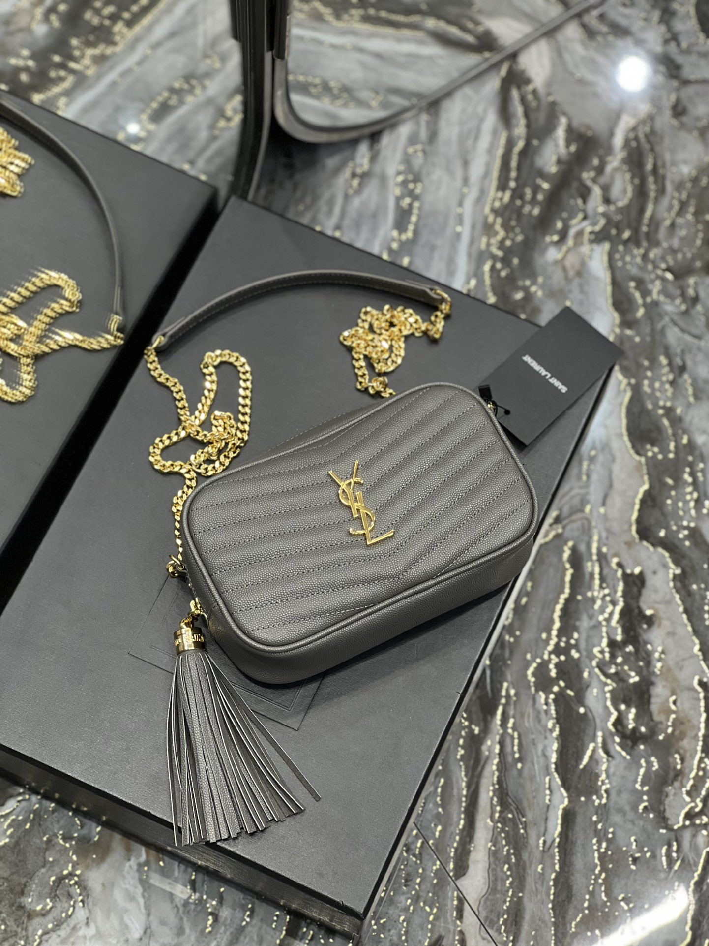 Y51 MINI LOU IN QUILTED LEATHER 7.5 X 4.1 X 2 INCHES