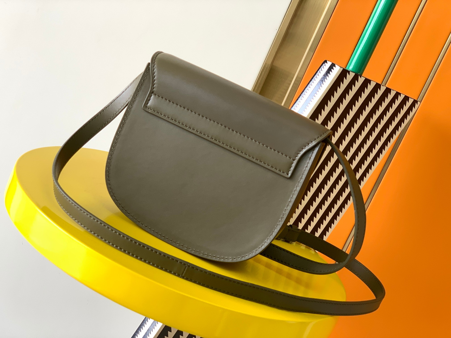 Y51 KAIA SMALL SATCHEL IN SMOOTH LEATHER 7.2 X 6.1 X 2.1 INCHES