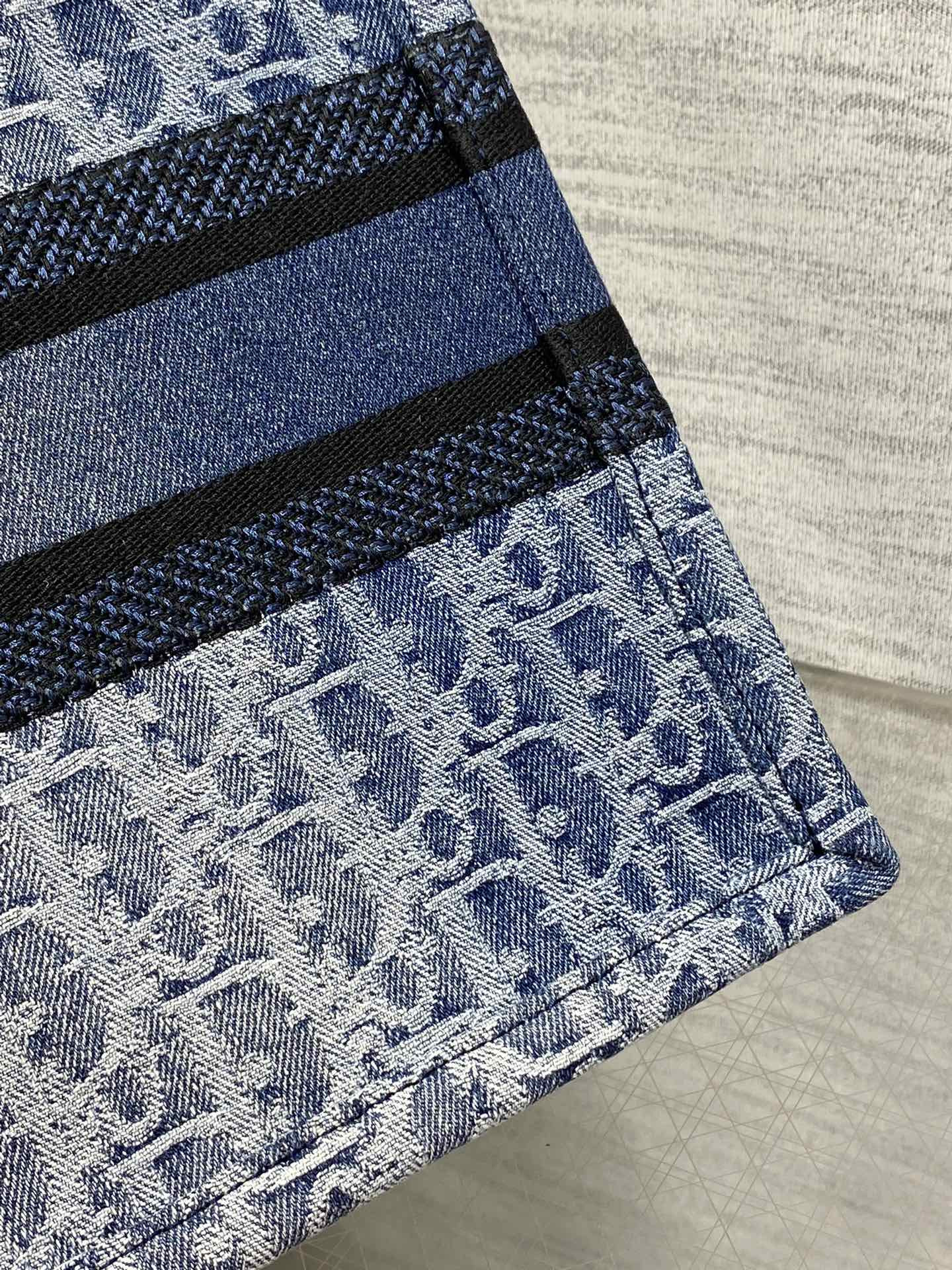 Large D10r Book Tote Blue Denim D10r Oblique Jacquard 26x8x22cm
