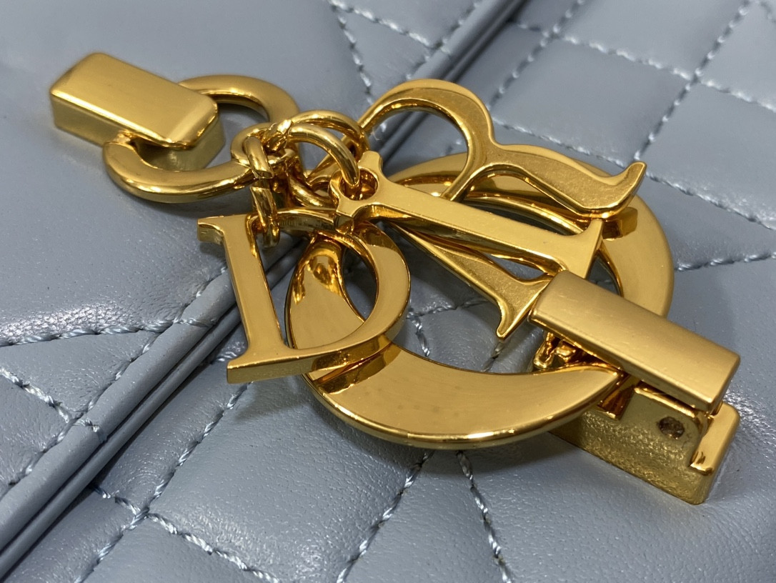 D10r Mini D10r Ange Bag Blue Macrocannage Calfskin 20 x 12 x 5 cm