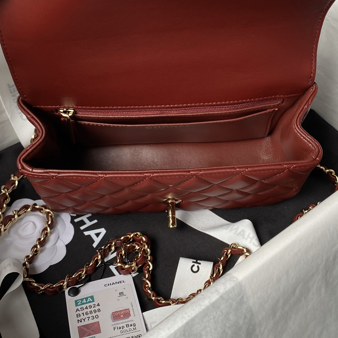 Ch**el 24A Mini Classic Handbag 12 × 20 × 6 cm