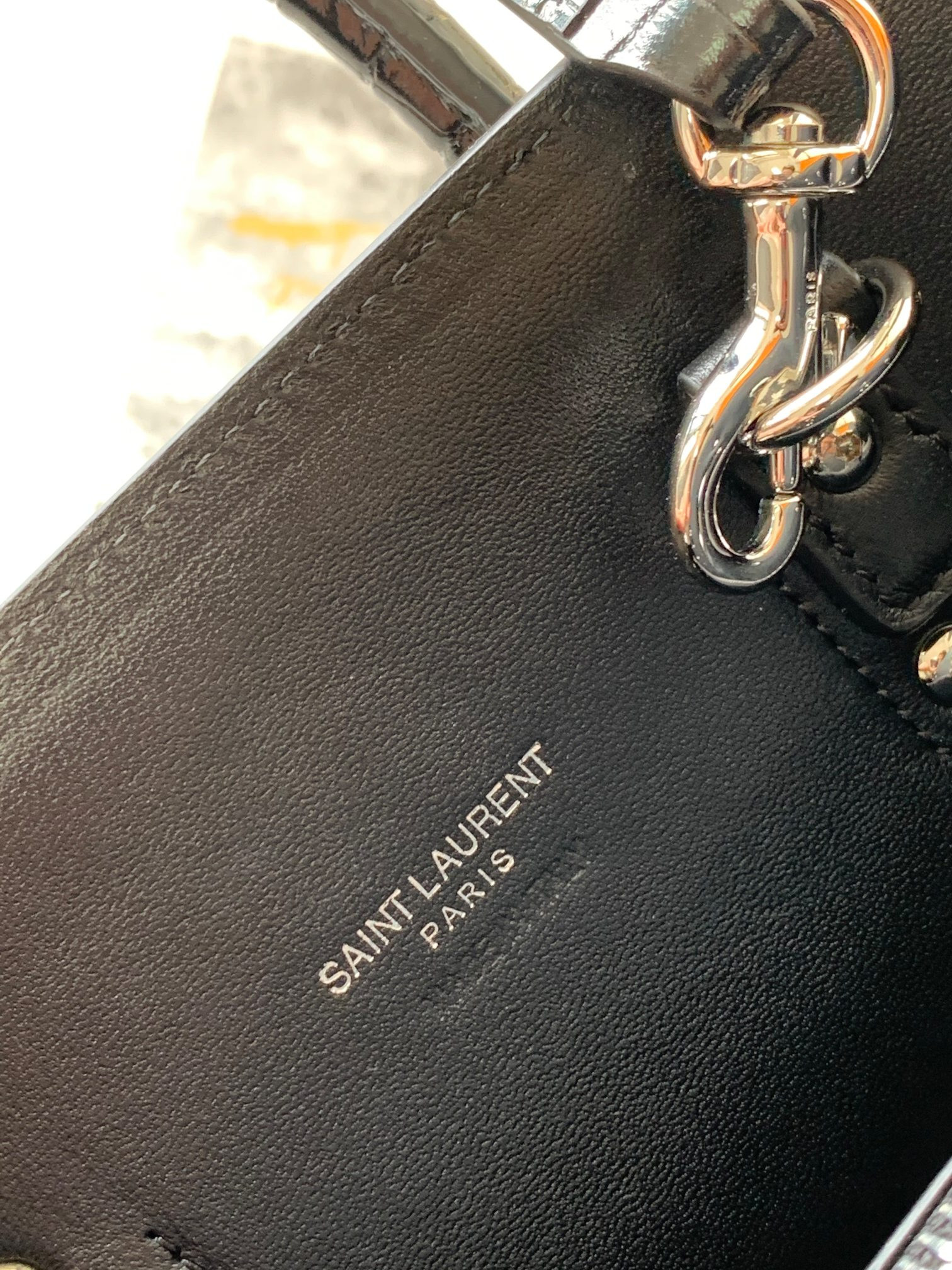 Y51 SAC DE JOUR IN EMBOSSED CROCODILE LEATHER - baby 26x13.5x12.5cm