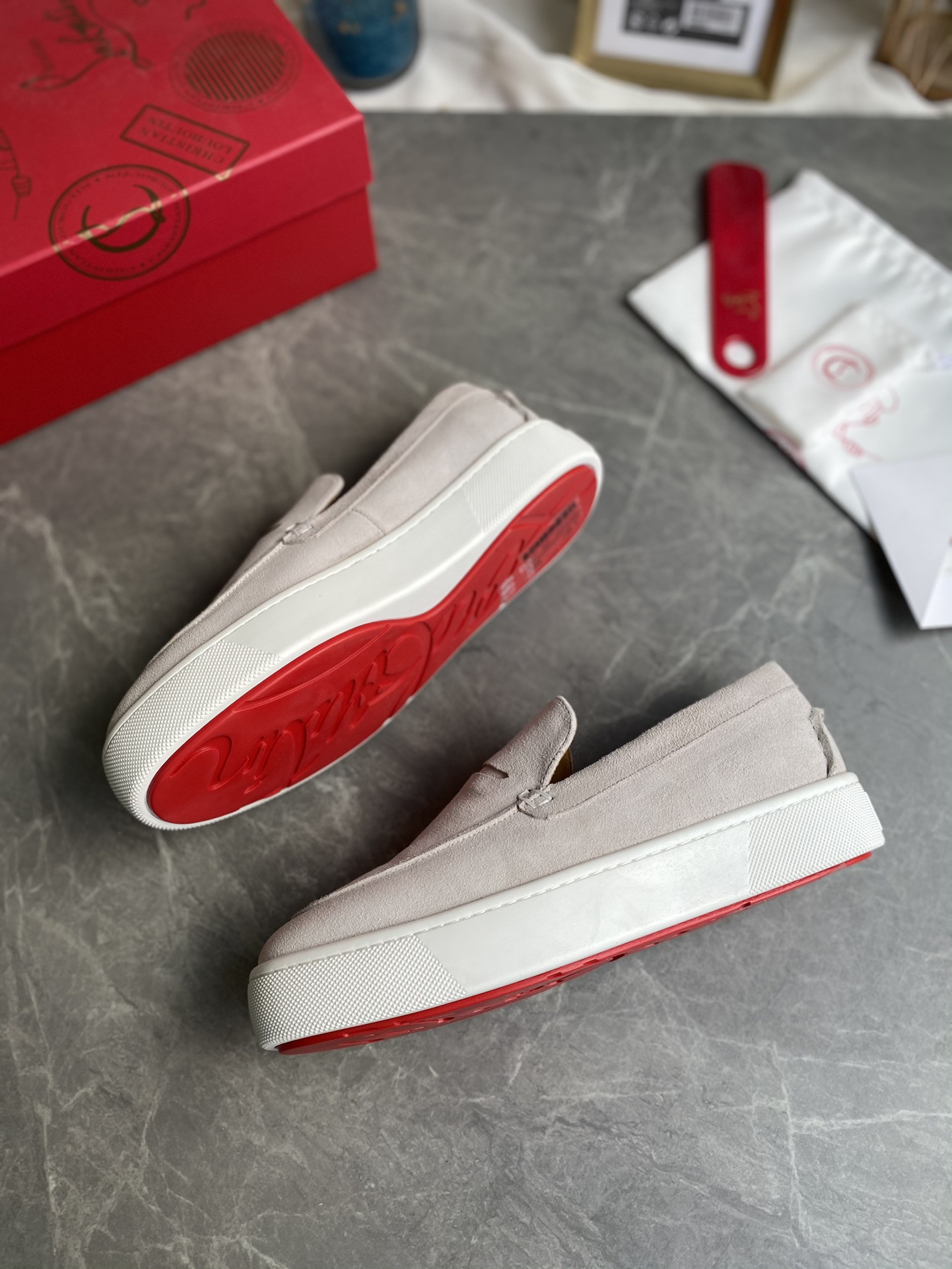 UA Chr1st1an Louboutin thick-soled loafers