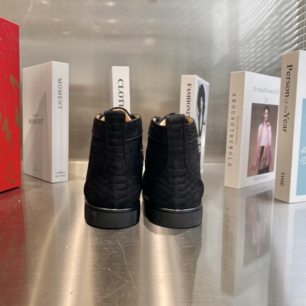 UA Chr1st1an Louboutin high-top matte snake print version
