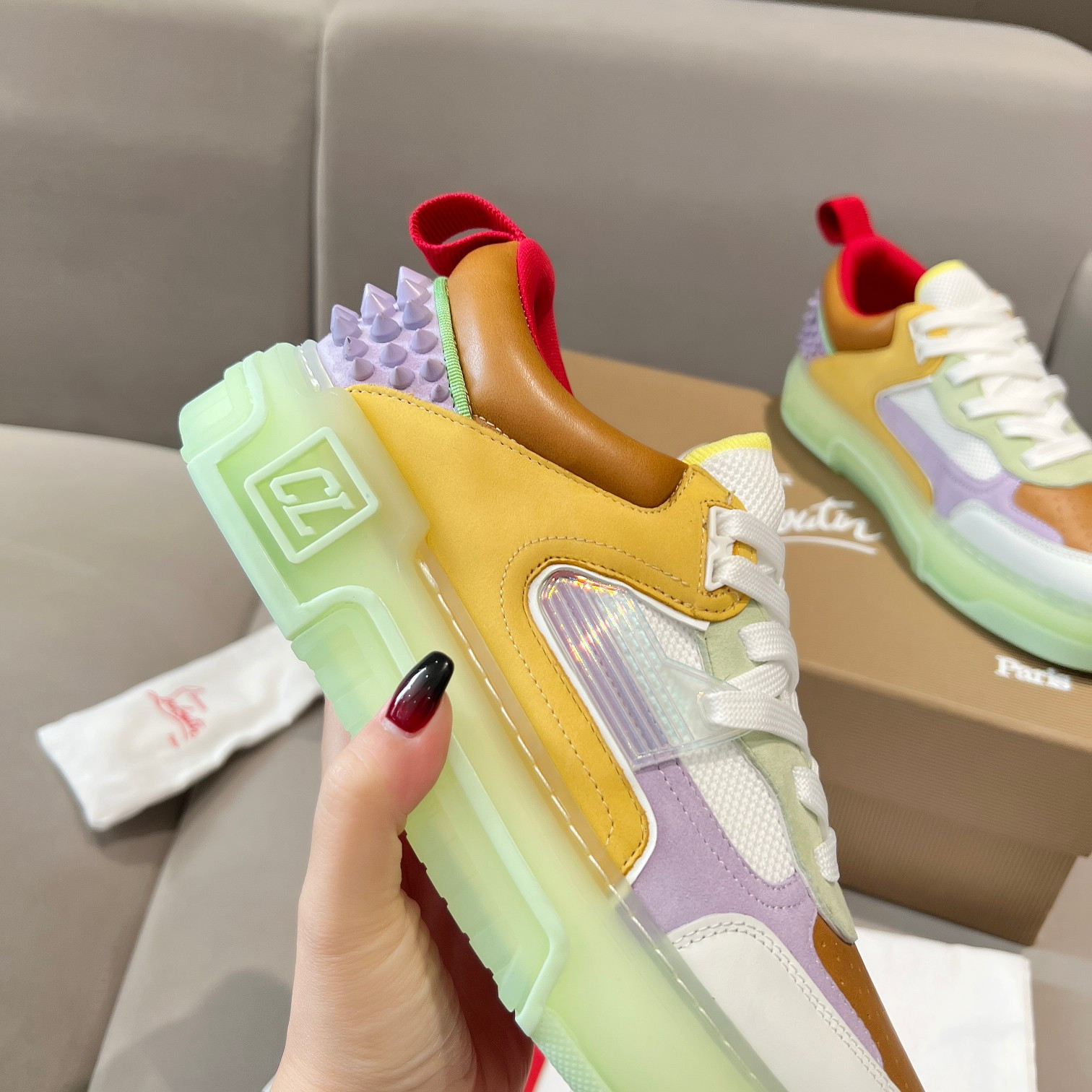 UA Chr1st1an Louboutin 2024 [New]ASTROLOUBI Unisex Thick-Soled Sneakers