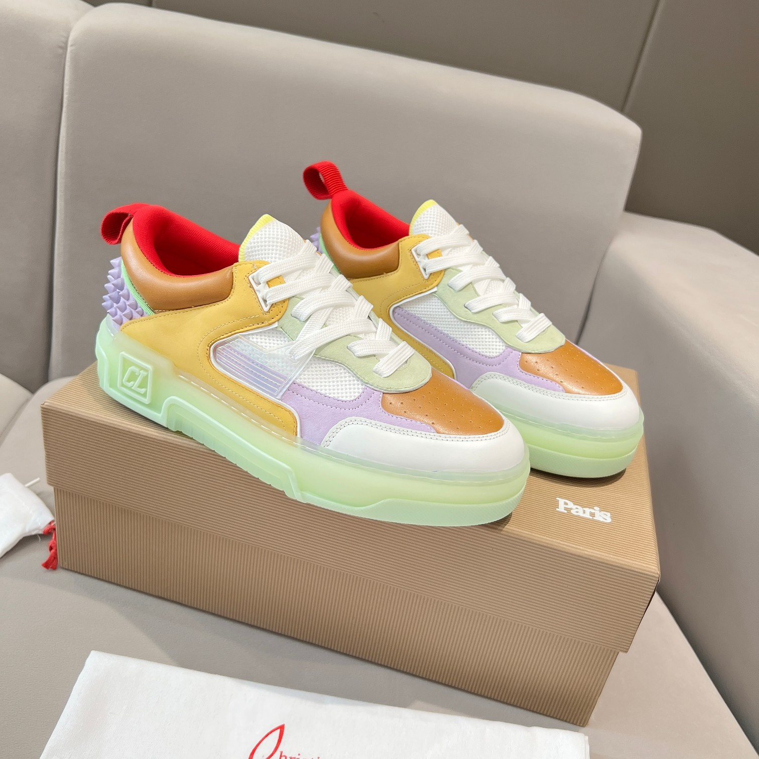 UA Chr1st1an Louboutin 2024 [New]ASTROLOUBI Unisex Thick-Soled Sneakers