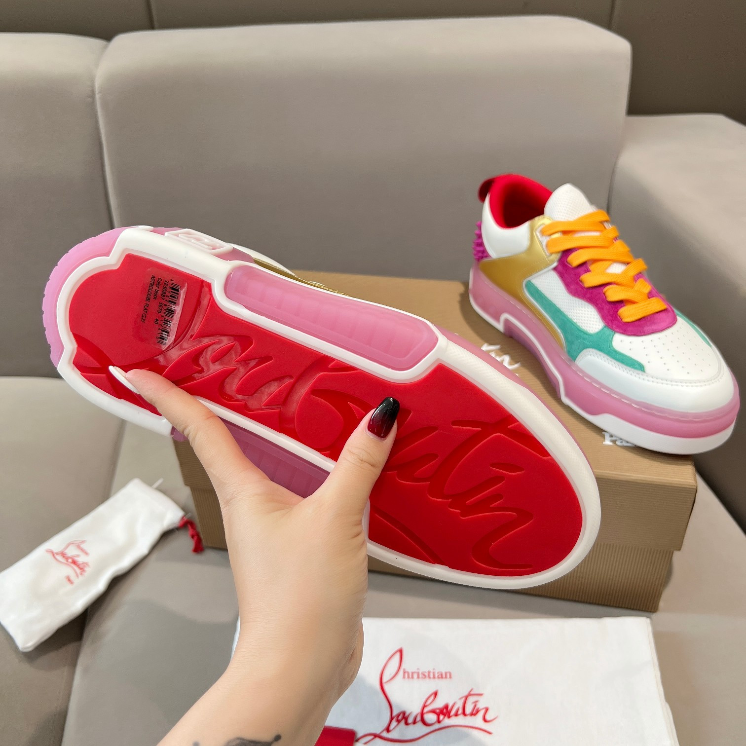 UA Chr1st1an Louboutin 2024 [New]ASTROLOUBI Unisex Thick-Soled Sneakers