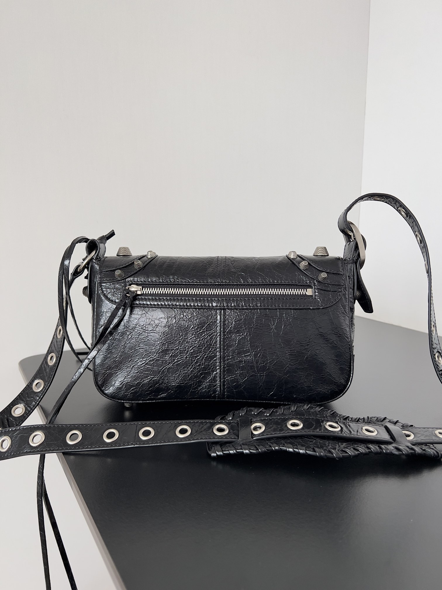 Ba1en*iaga Le Cagole Mini Flap Bag in Black 20 x 14 x 5 cm