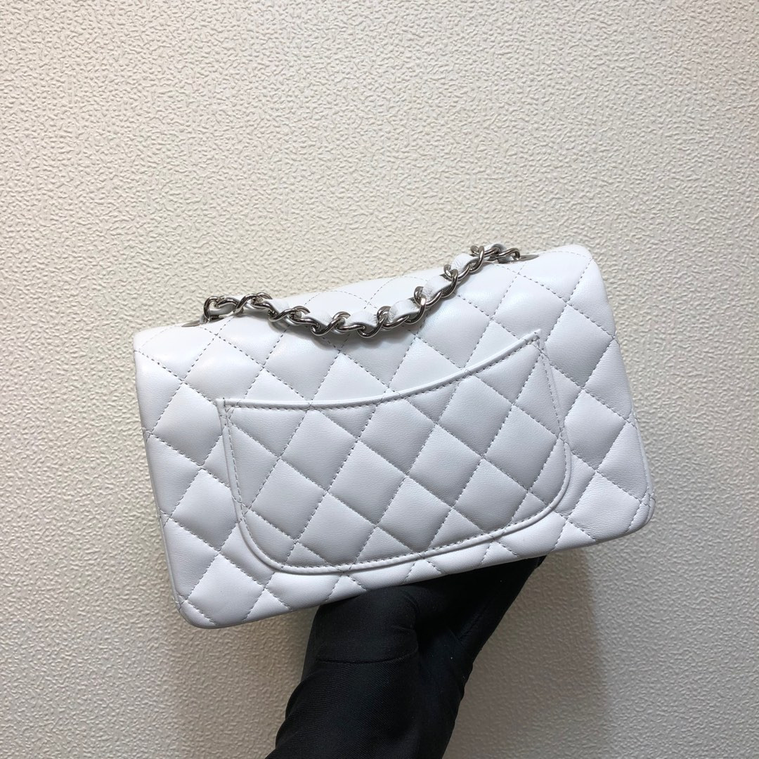 Ch**el MINI FLAP BAG white 12 × 20 × 6 cm