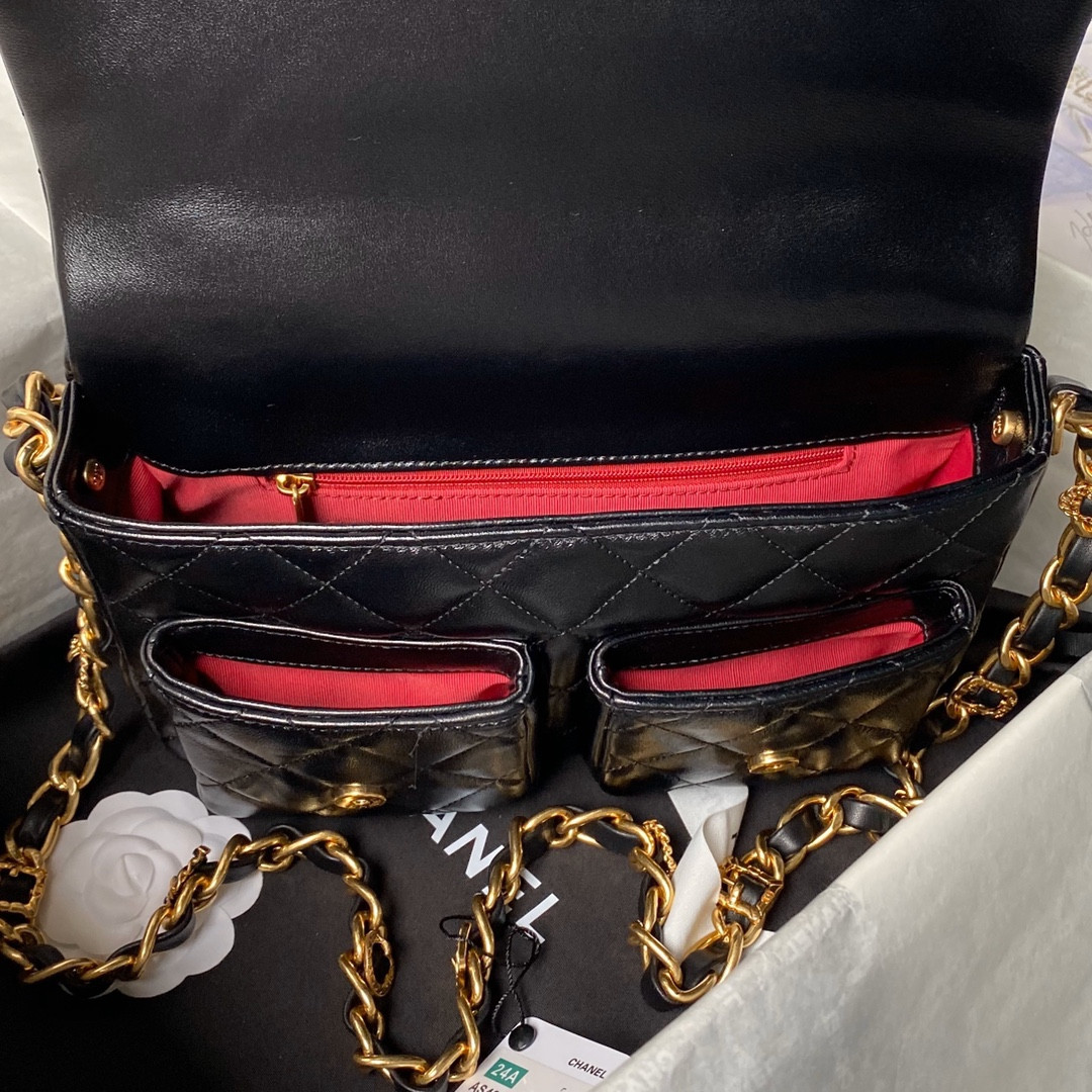 Ch**el 24A Messenger Bag AS4993 14.5x24x6.5cm