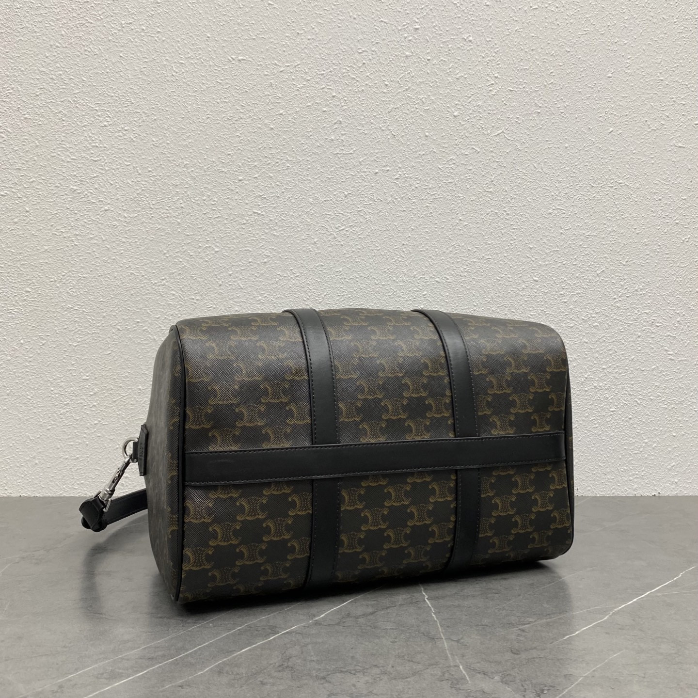 Ce1i*e LARGE BOSTON in Triomphe Canvas & calfskin 33x20x24cm