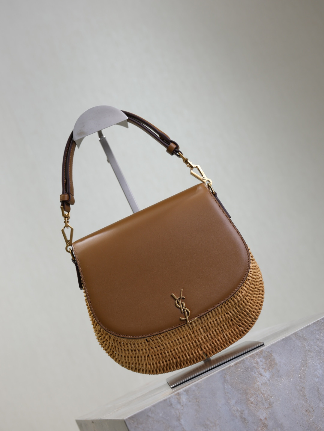 Y51 Mini VOLTAIRE top handle bag in osier 20x22x7.5cm