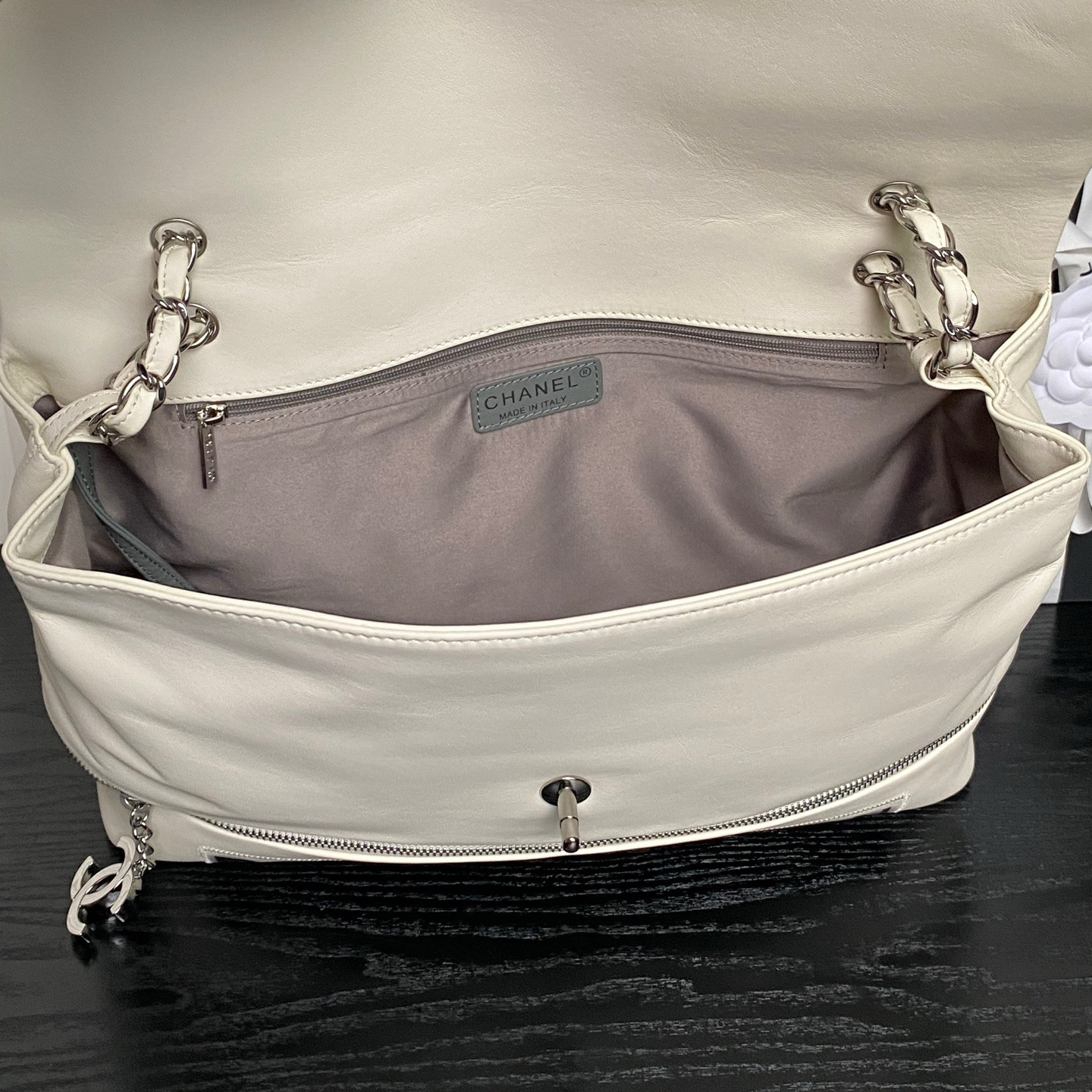 Ch**el Vintage Graffiti Tote Airport Bag 36x24x12cm