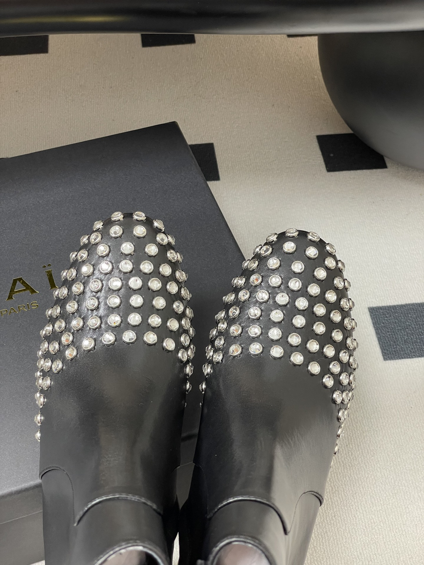UA Alaia Crystal D1am0nd Boots 5.5cm Heel(Customized Size 7-10 days production time)