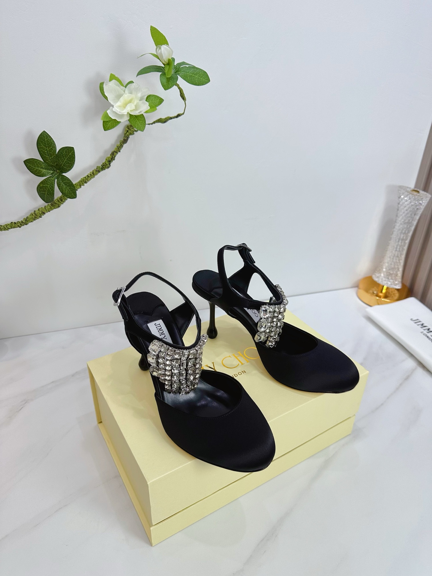 UA J1m*y Ch00 Verity Glitter Slingbacks 8.5cm