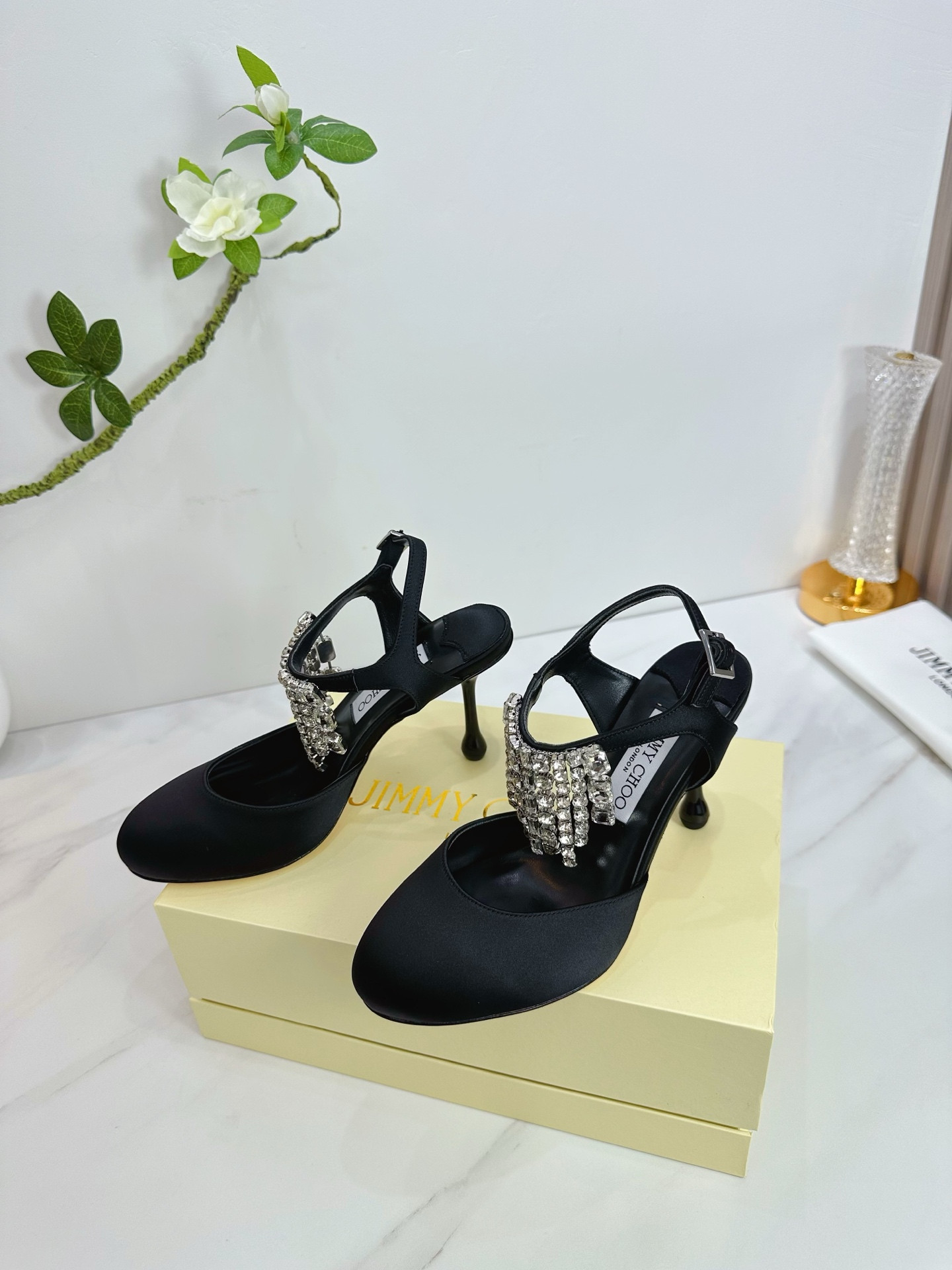 UA J1m*y Ch00 Verity Glitter Slingbacks 8.5cm